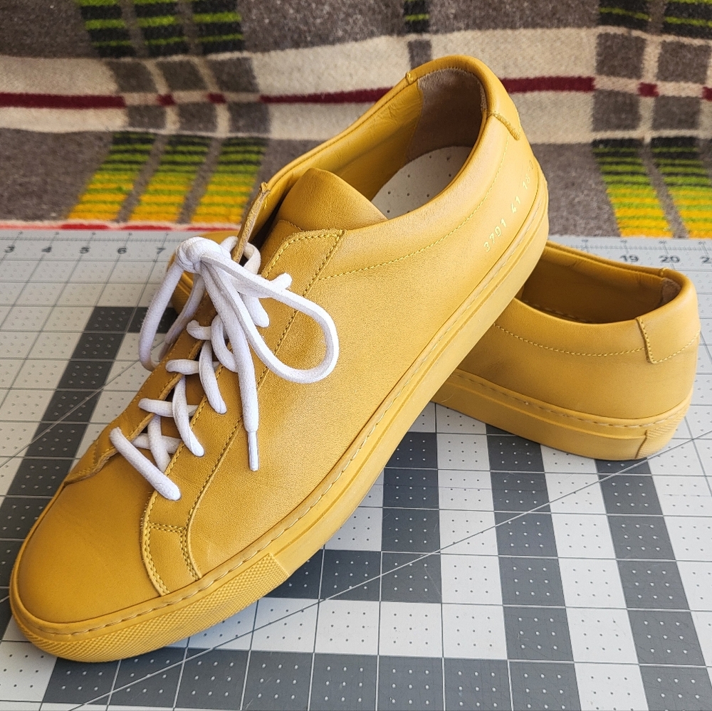 Common Projects Yellow Leather Women's Sneakers